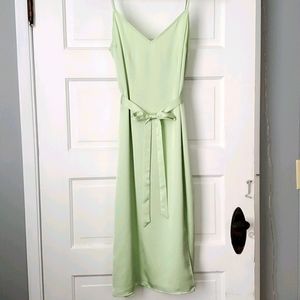 NWT Abercrombie&Fitch Green Slip Midi Dress